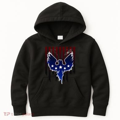 Grunge American Eagle USA Flag Kids Hoodie