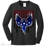 Grunge American Eagle USA Flag Kids Long Sleeve Shirt thumb 0