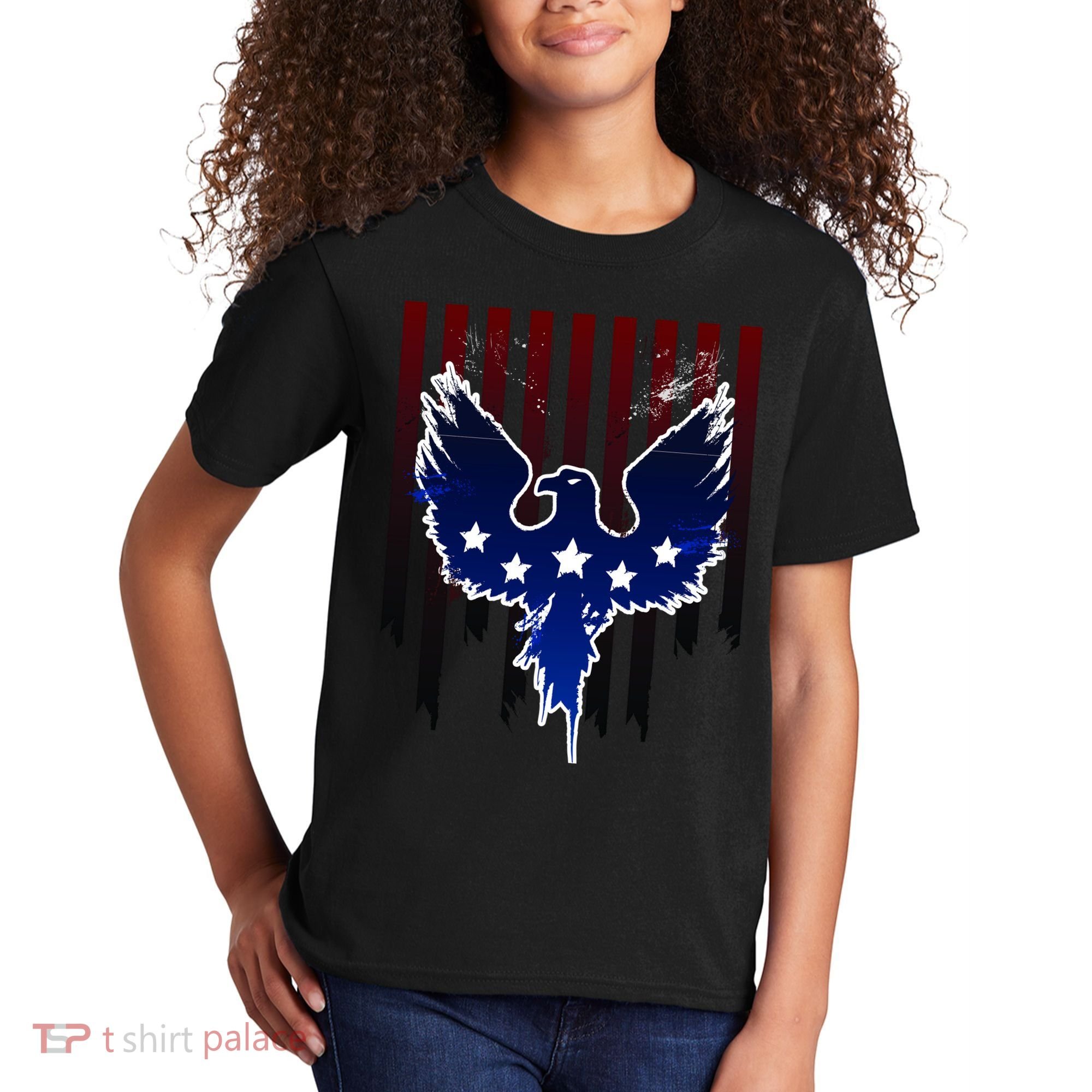 Grunge American Eagle USA Flag Kids T-Shirt