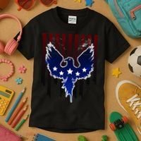Grunge American Eagle USA Flag Kids T-Shirt thumb 3