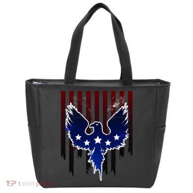 Grunge American Eagle USA Flag Tote Bag