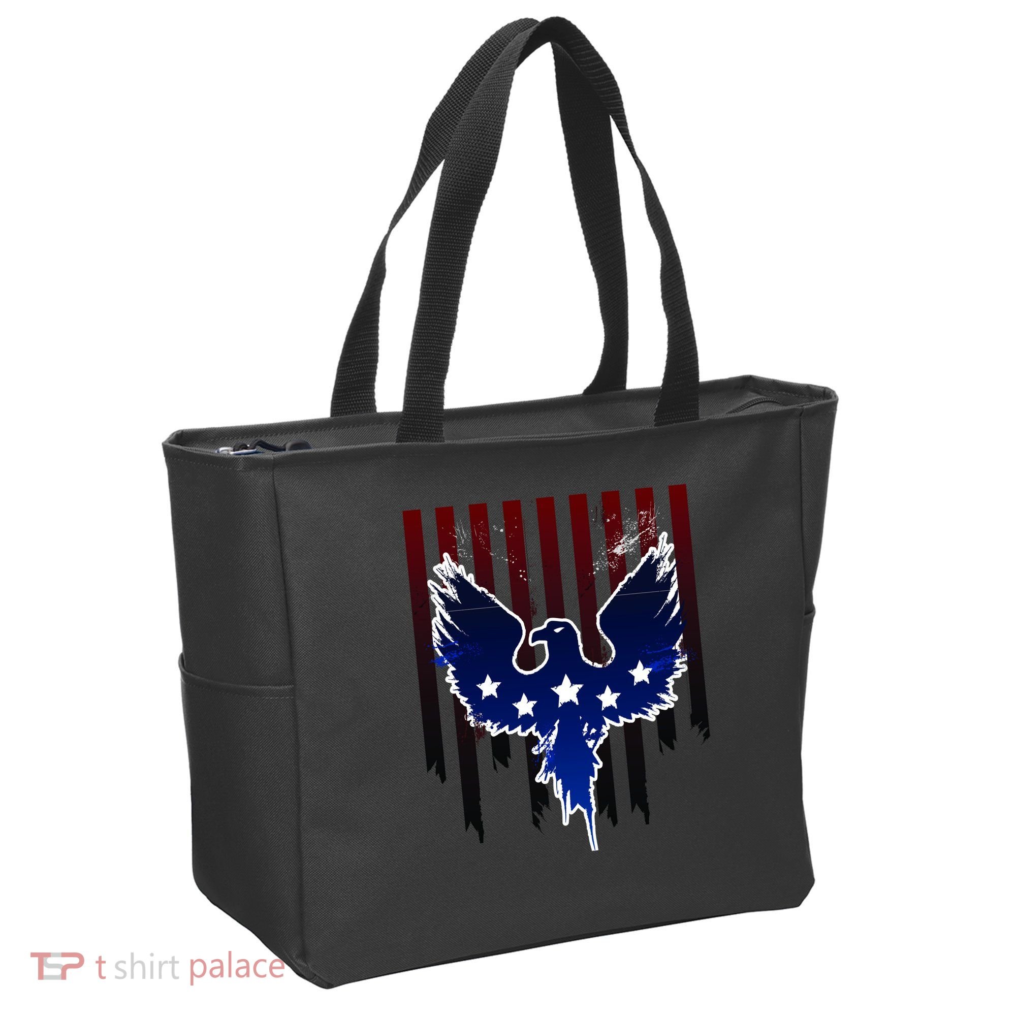 Grunge American Eagle USA Flag Tote Bag