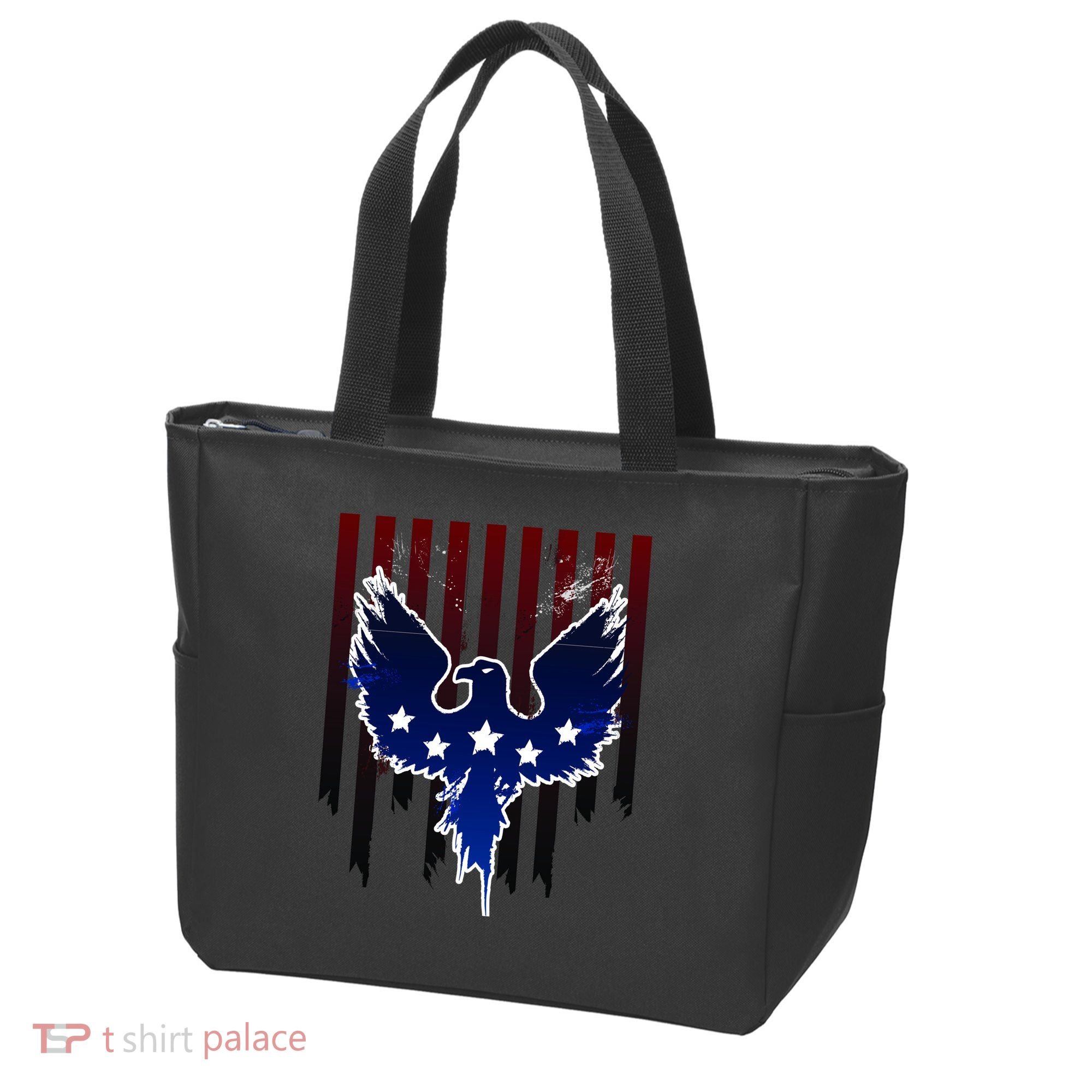 Grunge American Eagle USA Flag Tote Bag