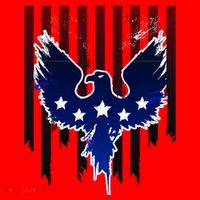 Grunge American Eagle USA Flag Santa Hat thumb 1