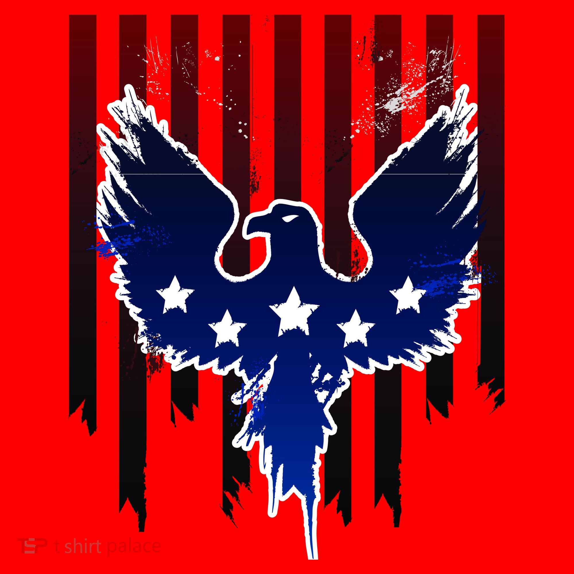 Grunge American Eagle USA Flag Santa Hat
