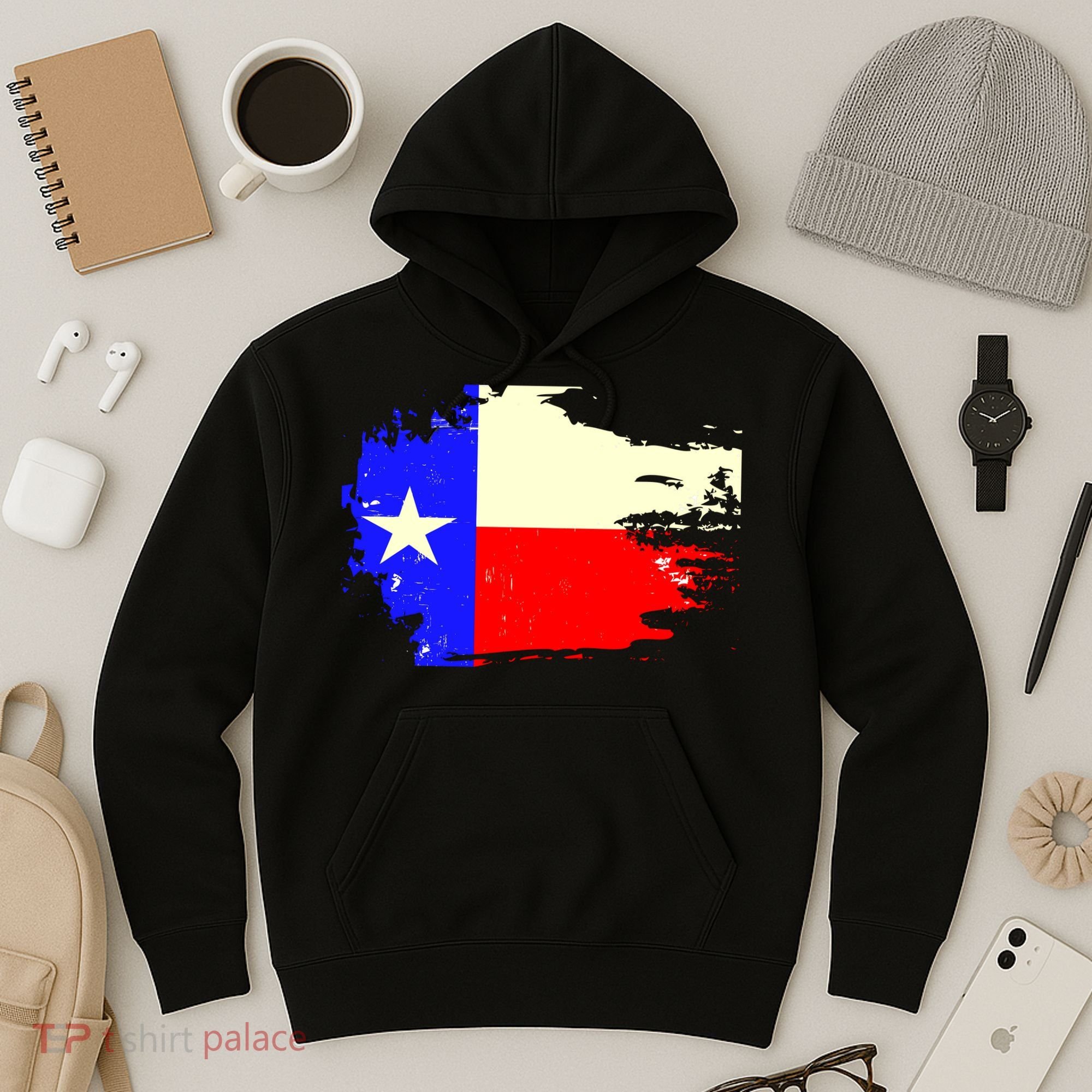 Grunge Texas Flag Hoodie