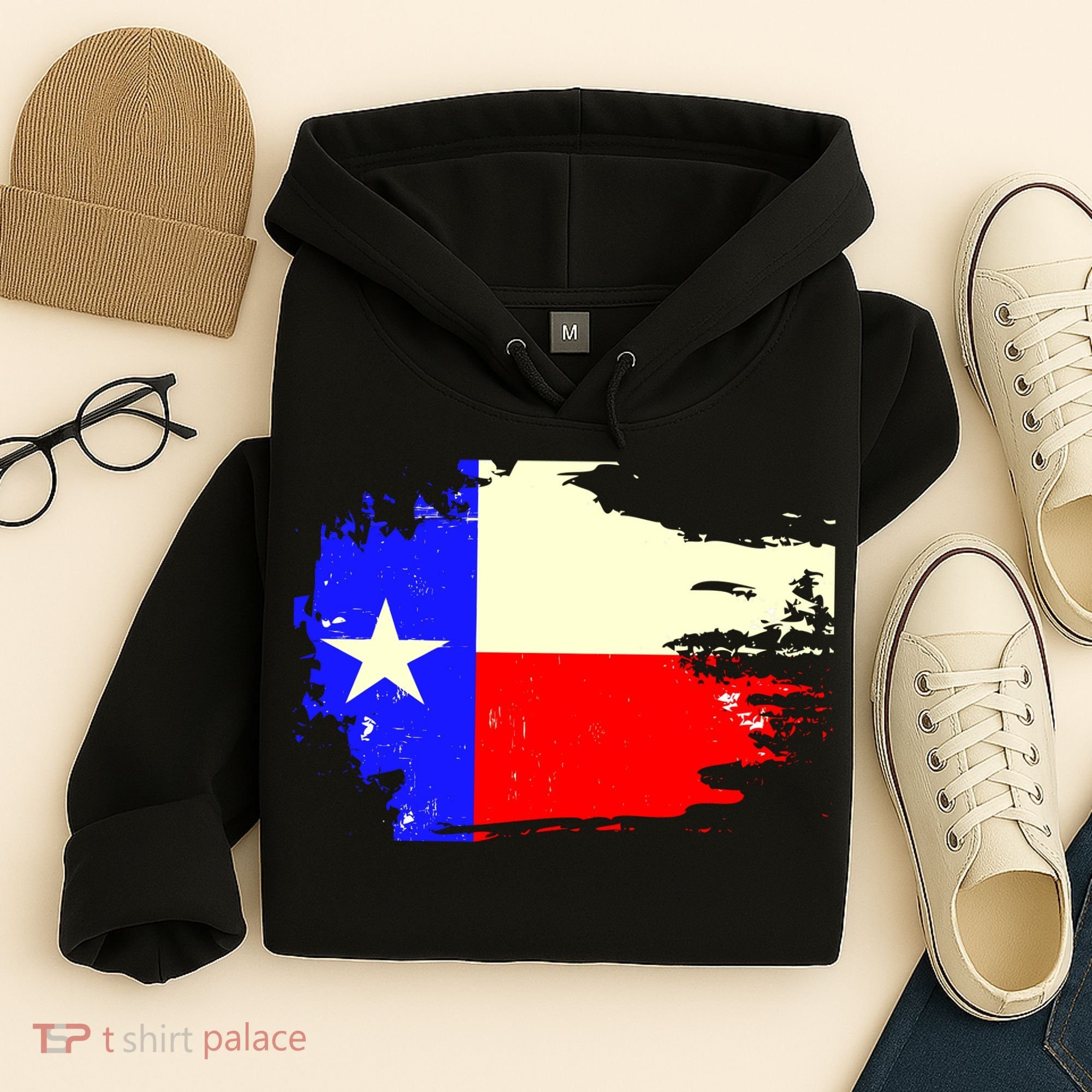 Grunge Texas Flag Hoodie