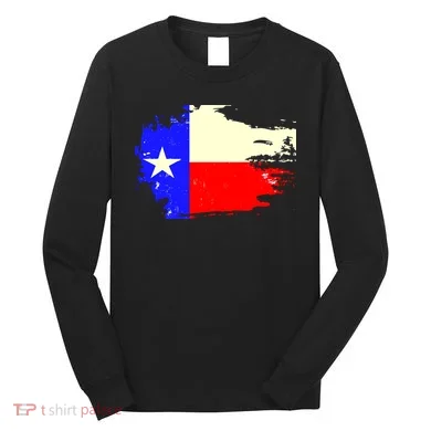 Grunge Texas Flag Long Sleeve Shirt
