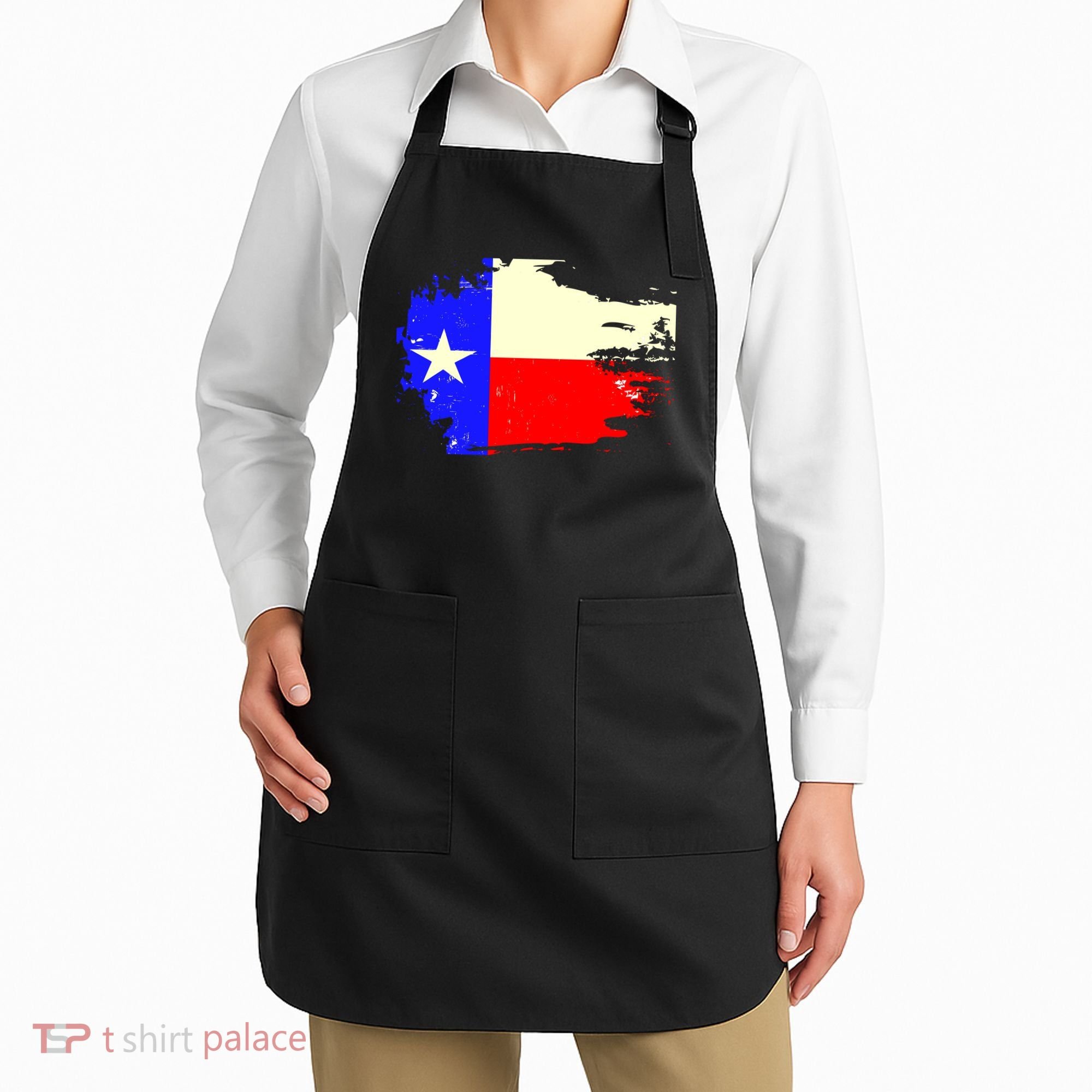 Grunge Texas Flag Apron