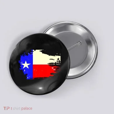 Grunge Texas Flag Button