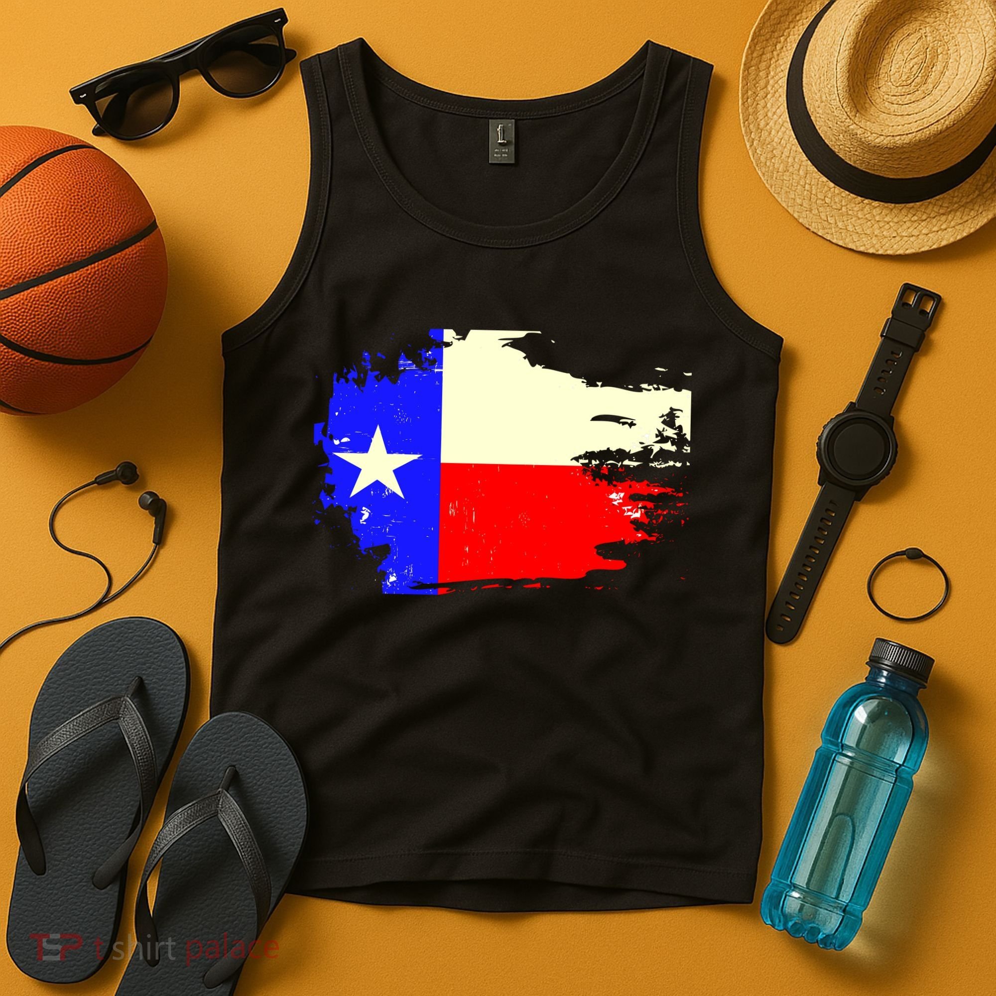 Grunge Texas Flag Tank Top