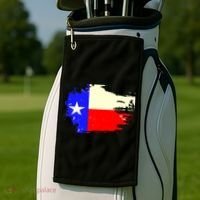 Grunge Texas Flag Golf Towel thumb 2