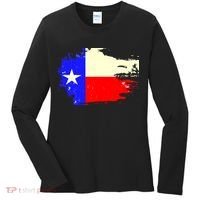 Grunge Texas Flag Women's Long Sleeve Shirt thumb 0