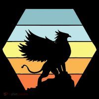 Griffin Retro Vintage Sunset Lion Eagle Mythical Creature T-Shirt thumb 7