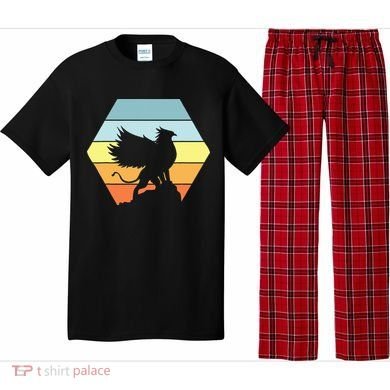 Griffin Retro Vintage Sunset Lion Eagle Mythical Creature Pajama Set