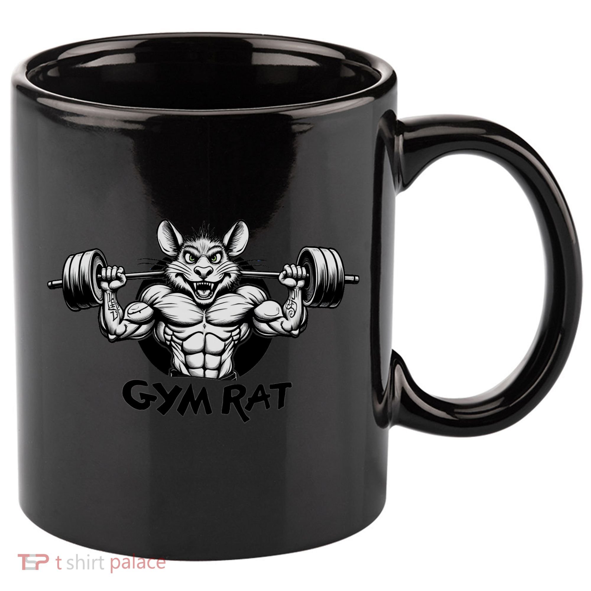 Gym Rat Workout 11oz C Handle Ceramic Mug