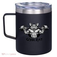 Gym Rat Workout 12oz Stainless Steel Coffee Mug thumb 2