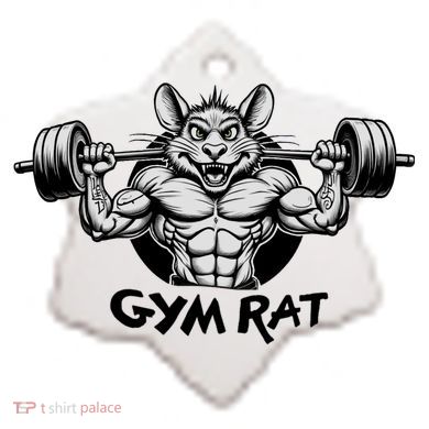 Gym Rat Workout Ceramic Ornament