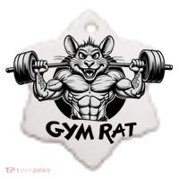 Gym Rat Workout Ceramic Ornament thumb 2