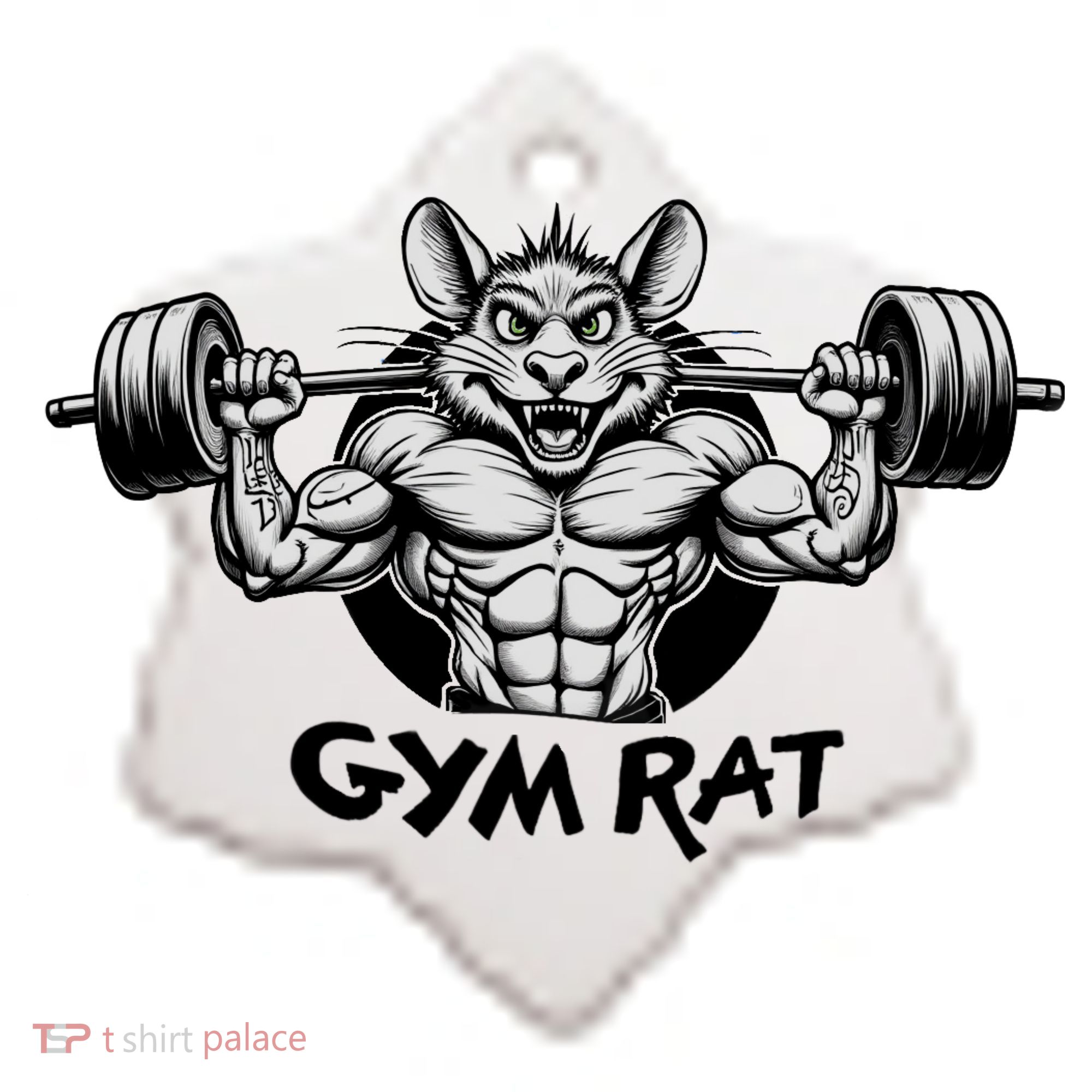 Gym Rat Workout Ceramic Ornament