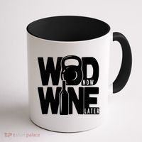 Gym Rats Wod Now Wine Later Gift Coffee Mug thumb 1