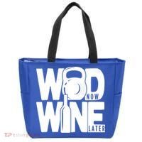 Gym Rats Wod Now Wine Later Gift Tote Bag thumb 0