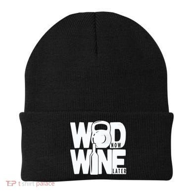 Gym Rats Wod Now Wine Later Gift Beanie