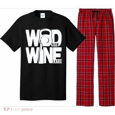 Gym Rats Wod Now Wine Later Gift Pajama Set