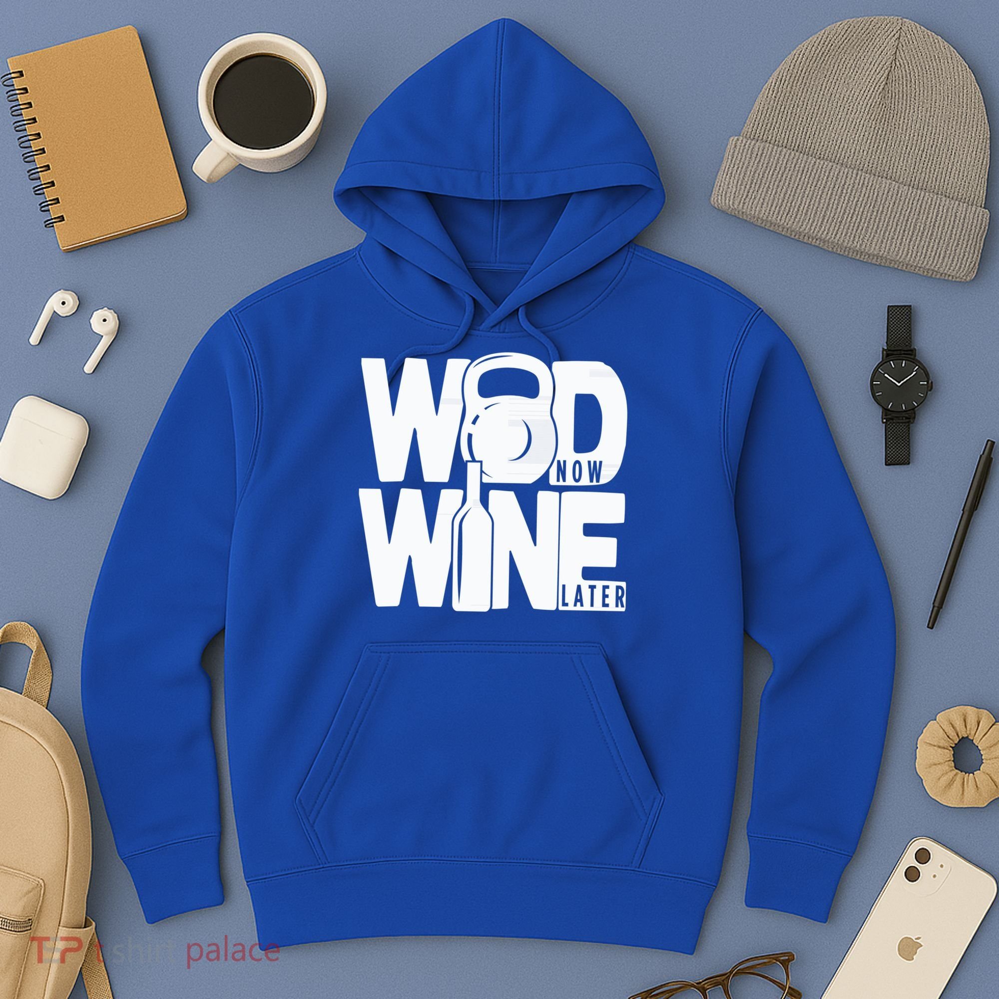 Gym Rats Wod Now Wine Later Gift Hoodie