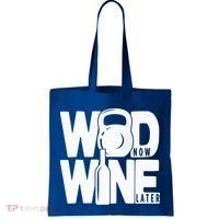 Gym Rats Wod Now Wine Later Gift Tote Bag thumb 0