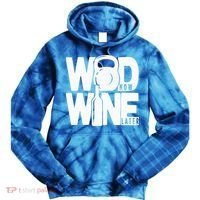 Gym Rats Wod Now Wine Later Gift Tie Dye Hoodie thumb 0