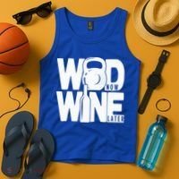 Gym Rats Wod Now Wine Later Gift Tank Top thumb 4