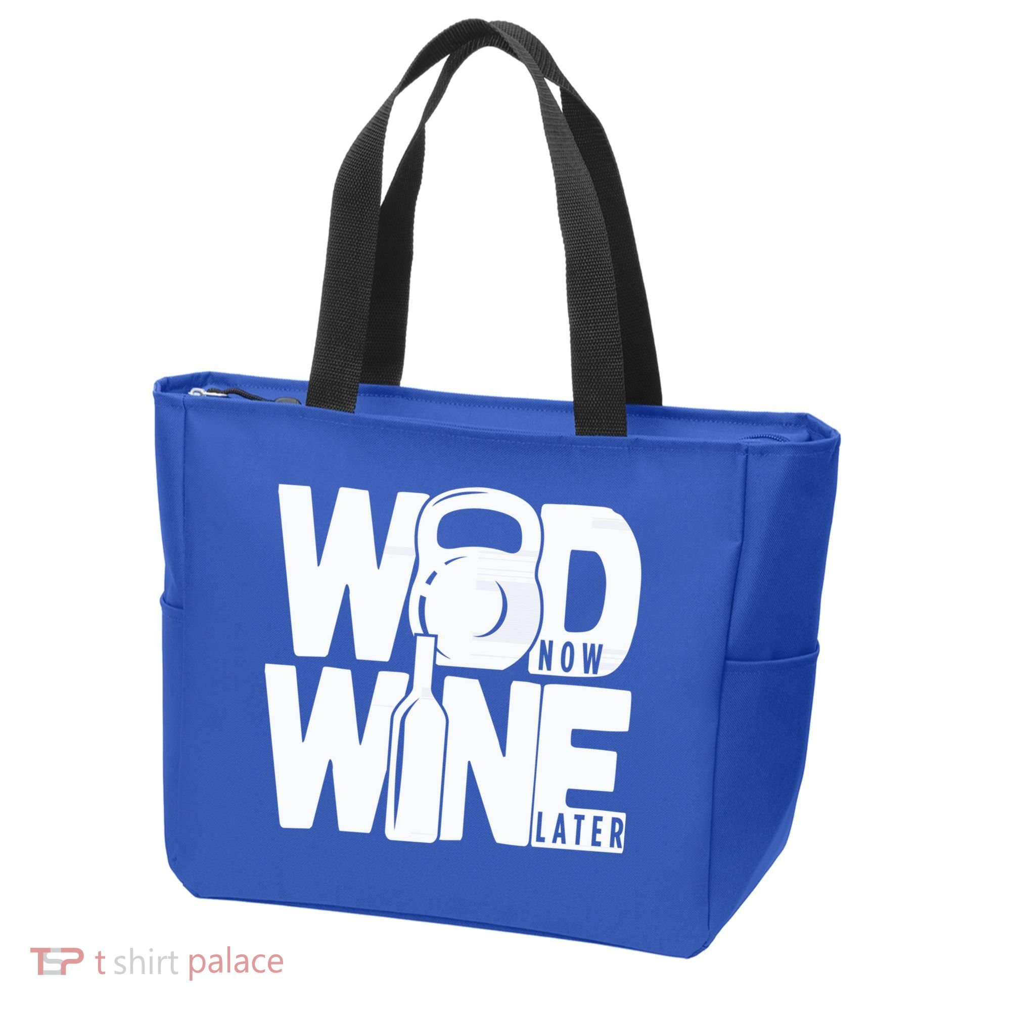 Gym Rats Wod Now Wine Later Gift Tote Bag