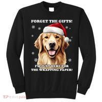 Golden Retriever With Christmas Hat For Funny Dog Christmas Sweatshirt thumb 0