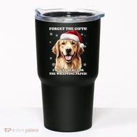 Golden Retriever With Christmas Hat For Funny Dog Christmas Tumbler thumb 0