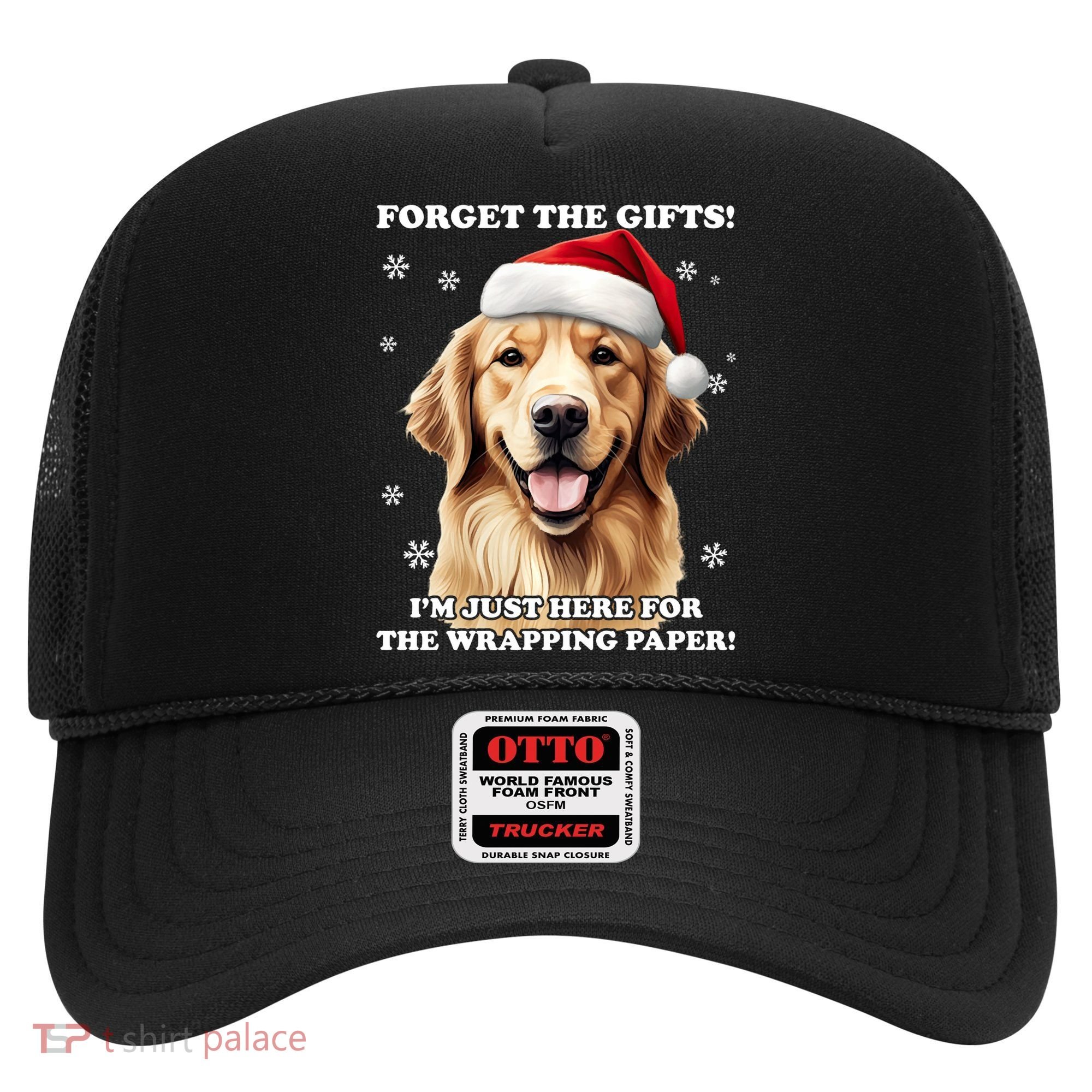 Golden Retriever With Christmas Hat For Funny Dog Christmas Hat