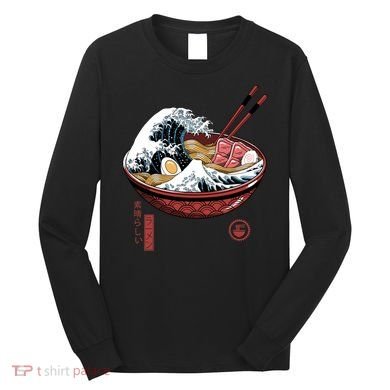 Great Ramen Wave White Long Sleeve Shirt