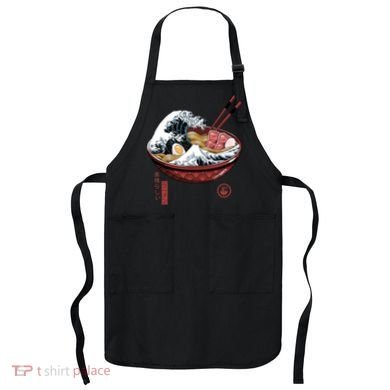 Great Ramen Wave White Apron