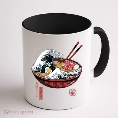 Great Ramen Wave White Coffee Mug back