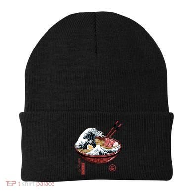 Great Ramen Wave White Beanie