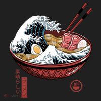 Great Ramen Wave White Beanie thumb 2