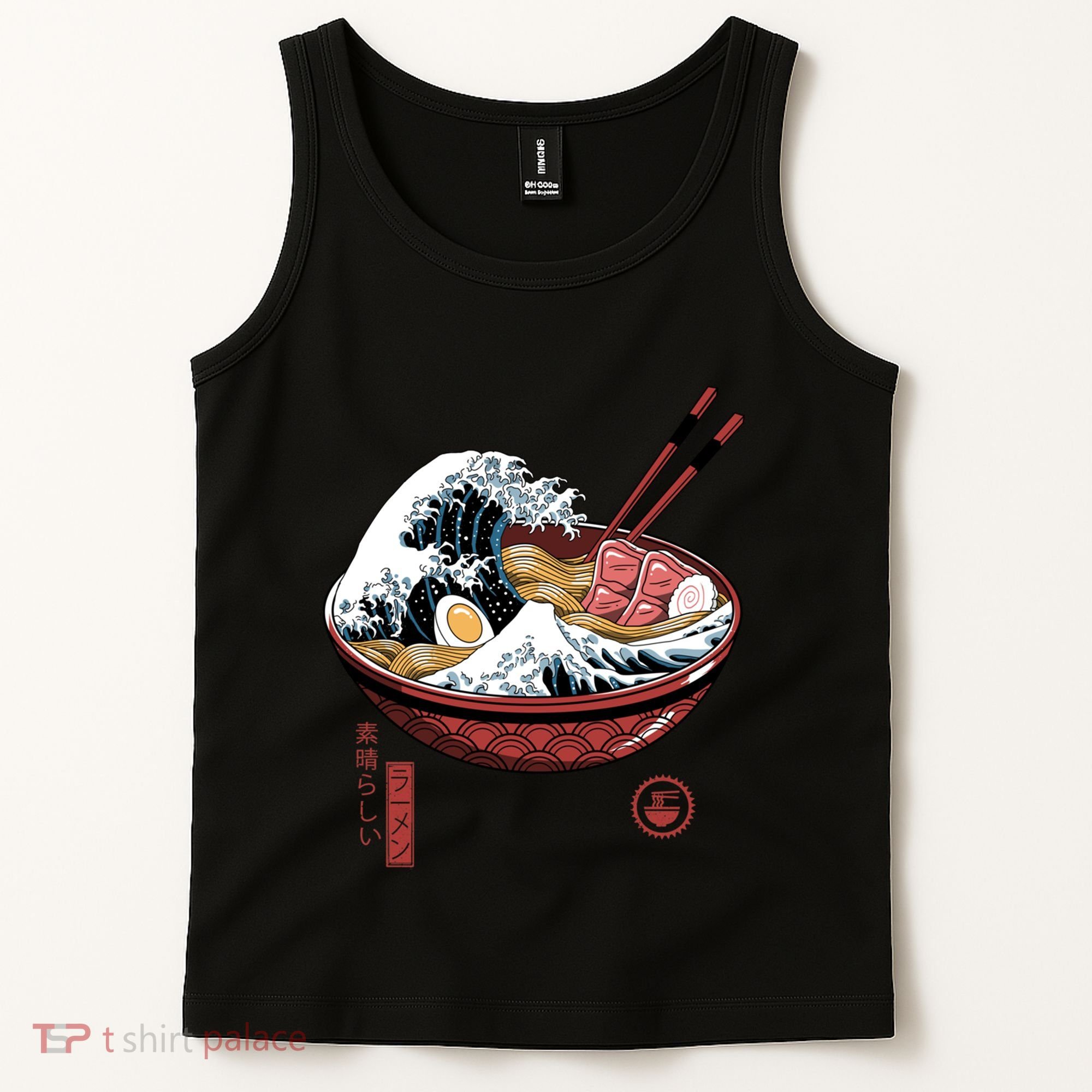 Great Ramen Wave White Tank Top