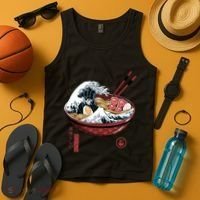 Great Ramen Wave White Tank Top thumb 4
