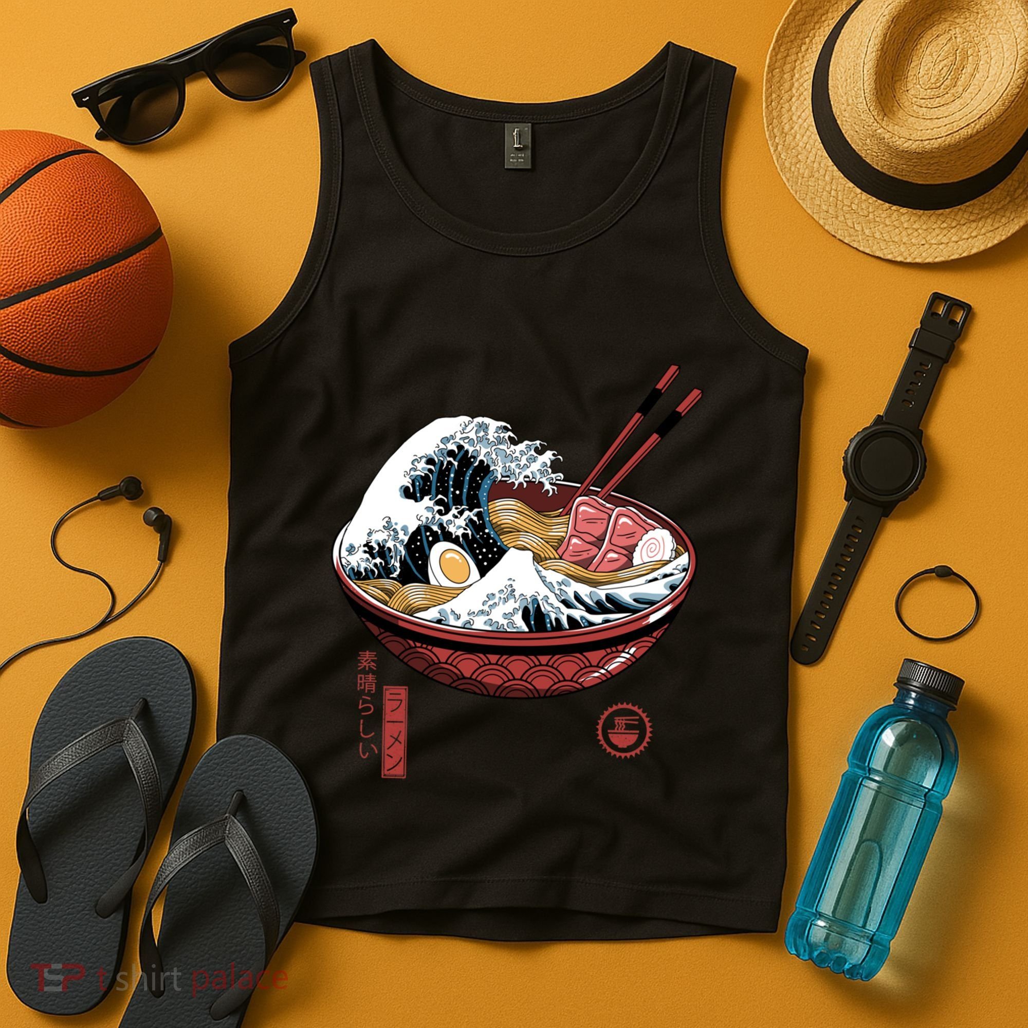 Great Ramen Wave White Tank Top