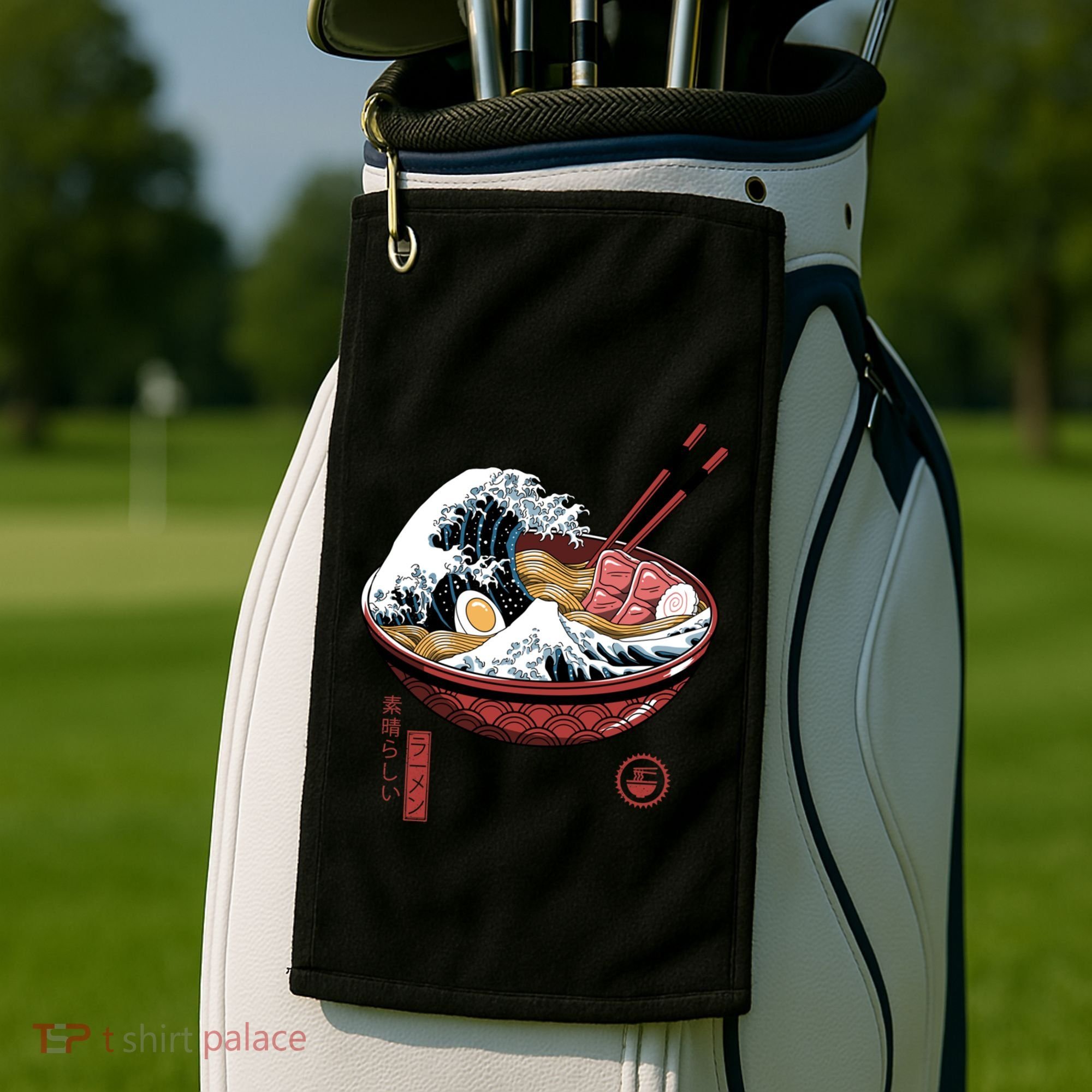 Great Ramen Wave White Golf Towel