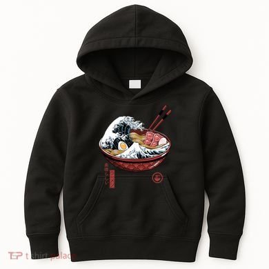 Great Ramen Wave White Kids Hoodie