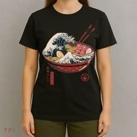 Great Ramen Wave Off Kanagawa Funny Japanese Food T-Shirt thumb 4
