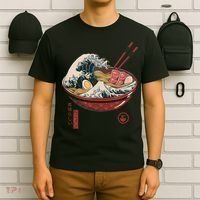 Great Ramen Wave Off Kanagawa Funny Japanese Food T-Shirt thumb 6
