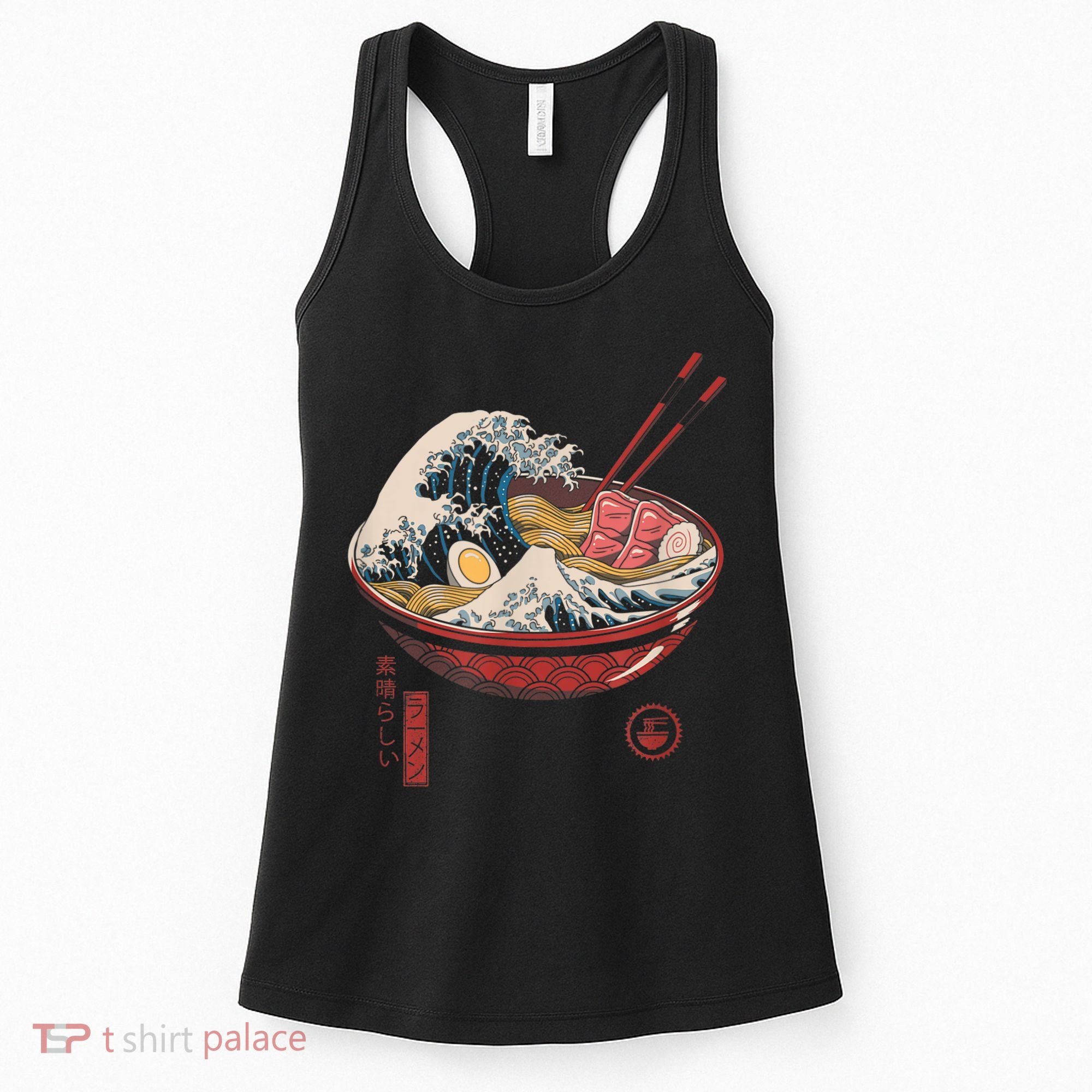 Great Ramen Wave Off Kanagawa Funny Japanese Food Women's Tank Top