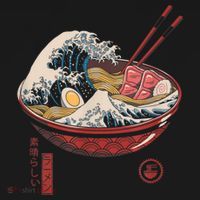 Great Ramen Wave Off Kanagawa Funny Japanese Food Baby Bodysuit thumb 2